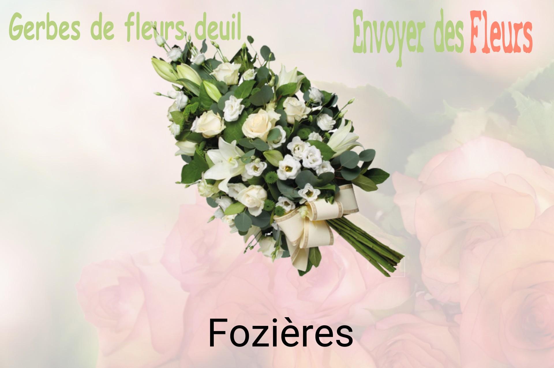 Gerbe de fleurs de deuil livrée à Fozières